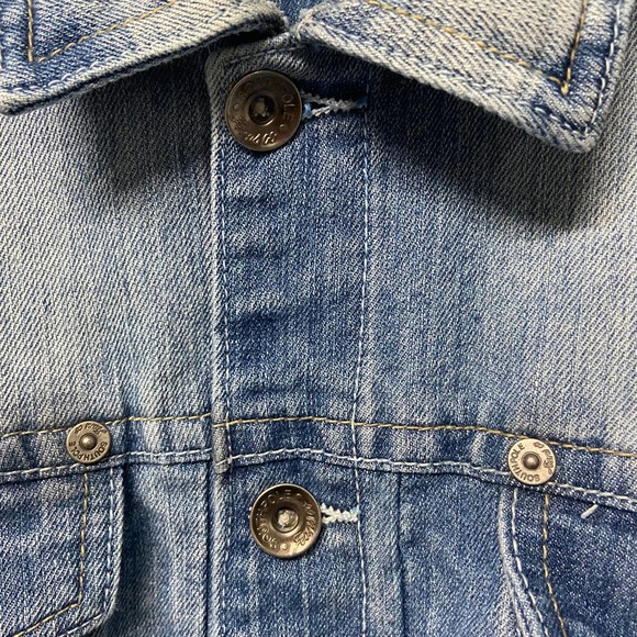 SP Collection South Pole Jacket Denim Distressed Button Up XL Vintage - Picture 3 of 13